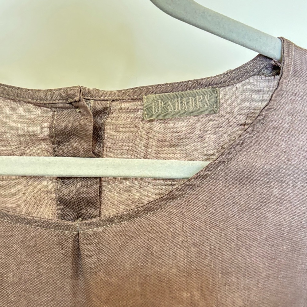CP Shades Linen Brown Tunic Dress - Picture 3 of 6